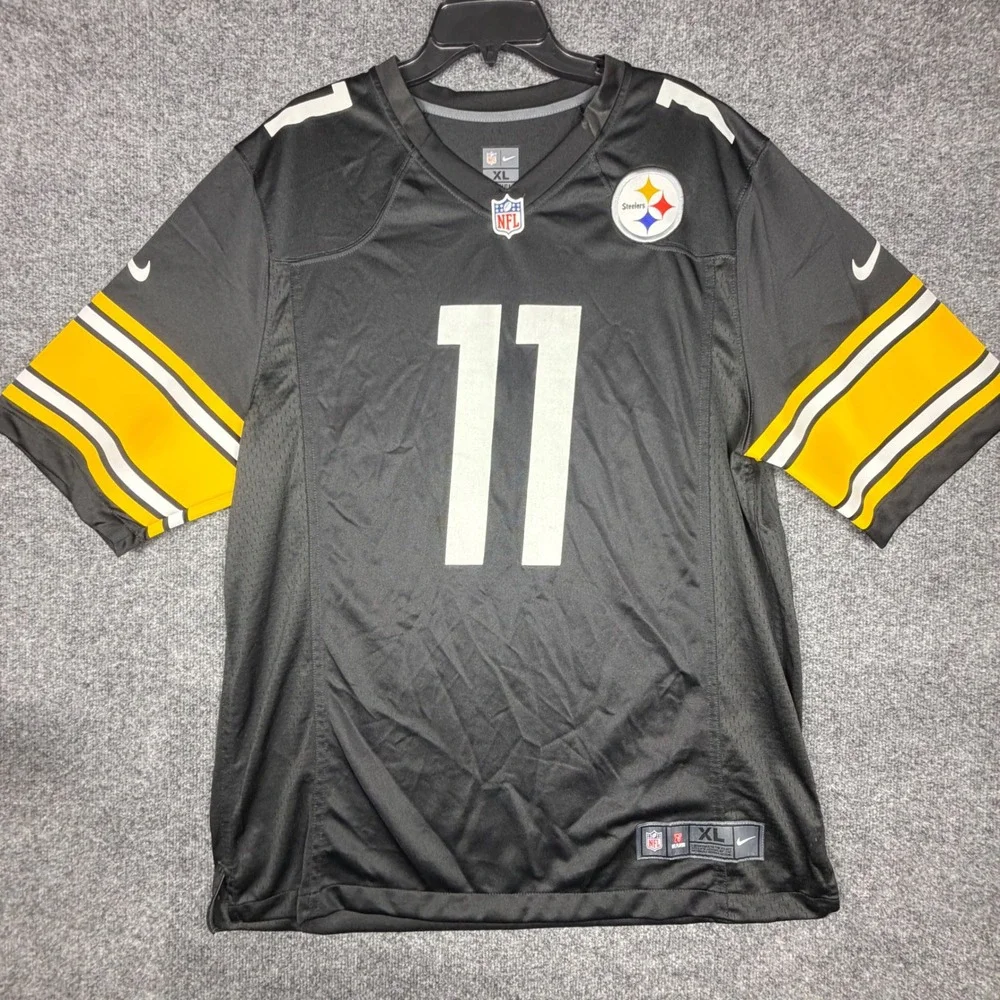 Nike Mens Pittsburgh Steelers Chase Claypool 11 NFL Jersey Black XL 506036-31872